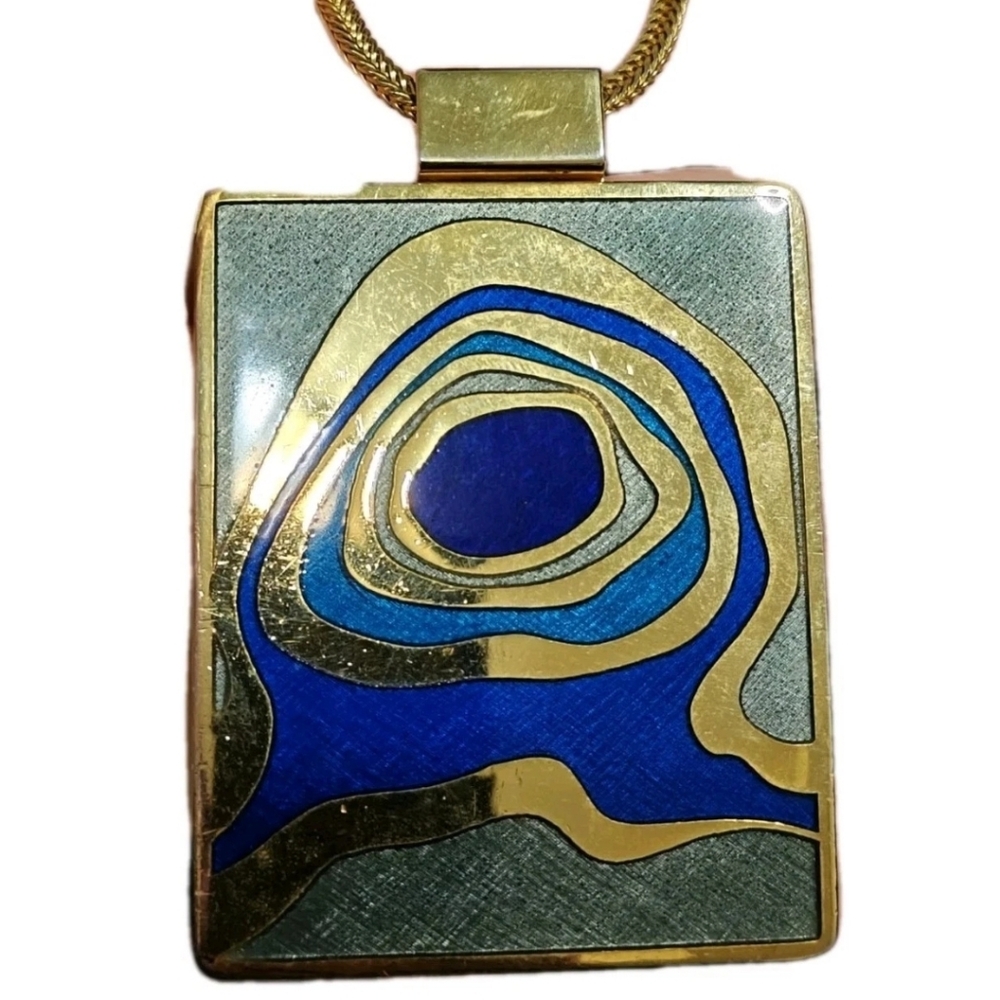 Rare De Passille Sylvestre Abstract Geometric Pendant Necklace
